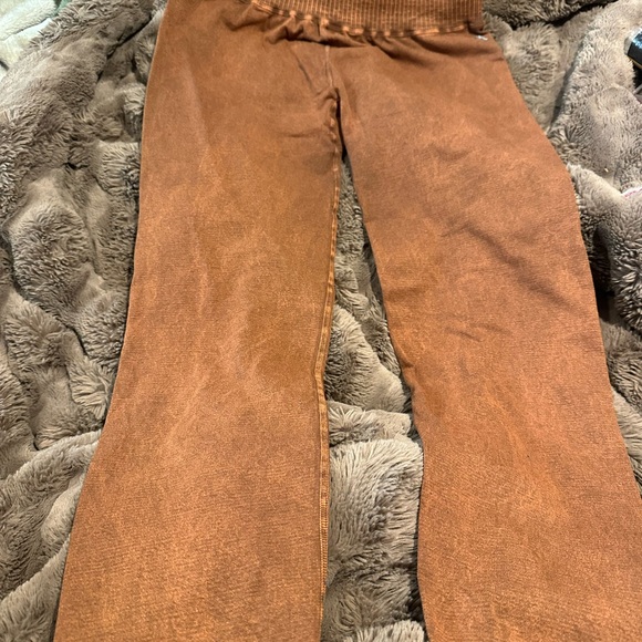 FP Movement by Free People Pants - Free People -Mineral Wash Brown leggings size XL full length